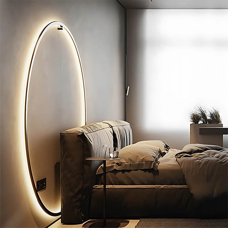 Ring LED Wall Sconce – USB Charging Modern Nordic – Bedroom Hallway