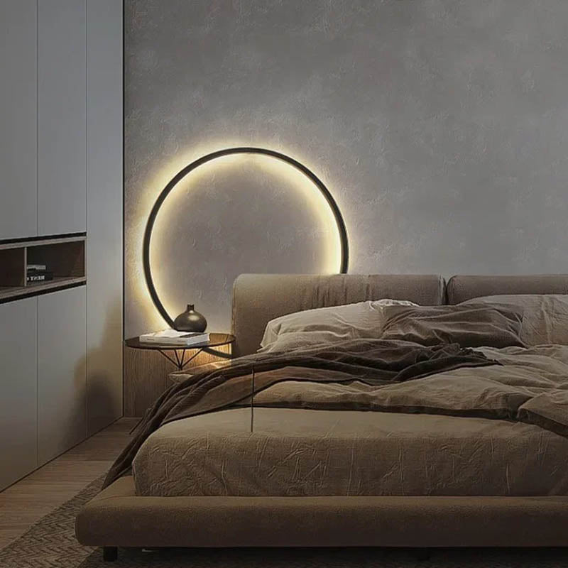 Ring LED Wall Sconce – USB Charging Modern Nordic – Bedroom Hallway