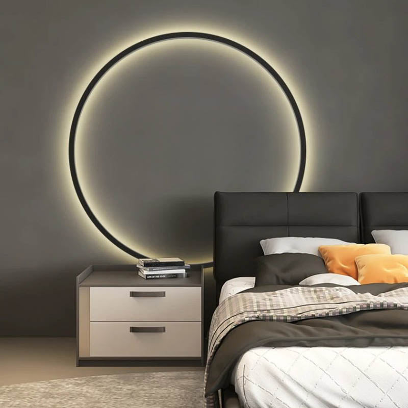 Ring LED Wall Sconce – USB Charging Modern Nordic – Bedroom Hallway