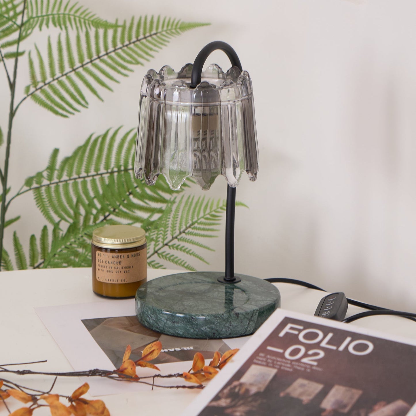 Kynzo Candle Warmer Lamp – Regal Brass Finish – Wax Melter Lighting