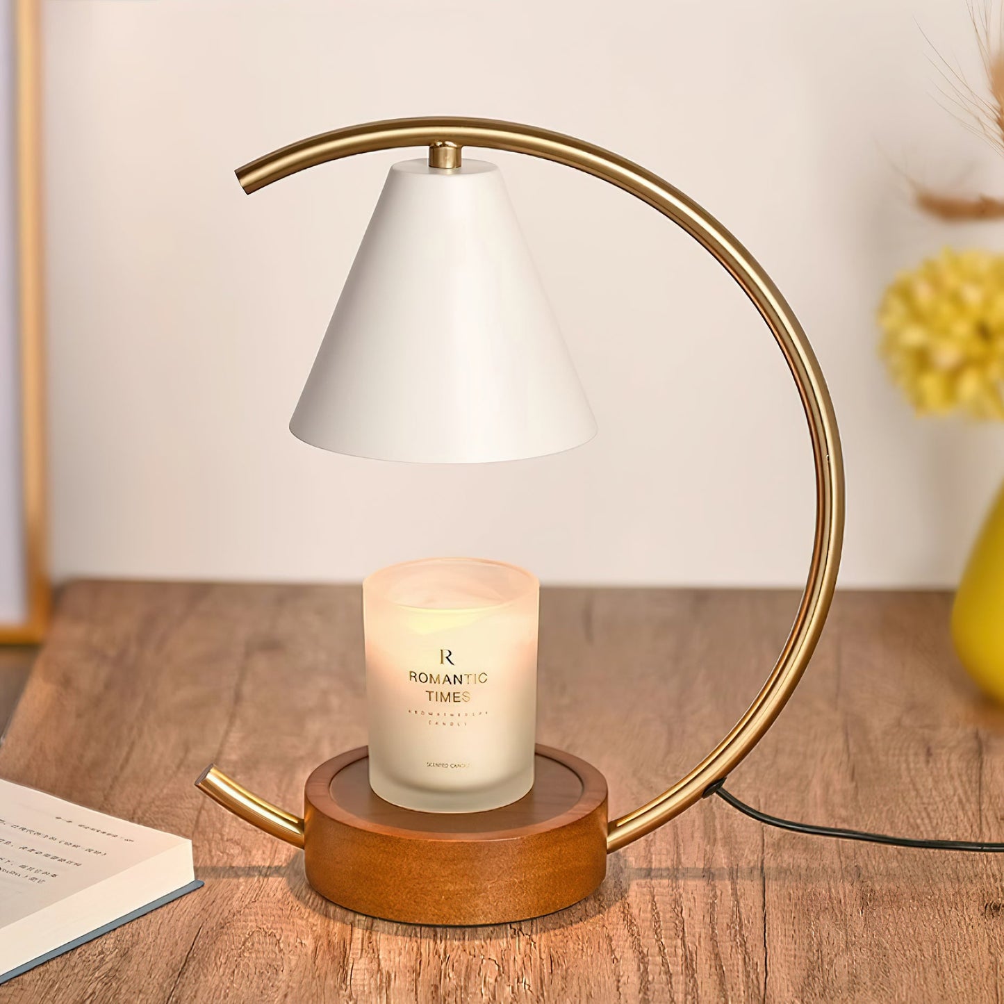 Kizza Candle Warmer Lamp – Pastel Decorative Shade – Candle Wax Melter
