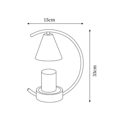 Kizza Candle Warmer Lamp – Pastel Decorative Shade – Candle Wax Melter