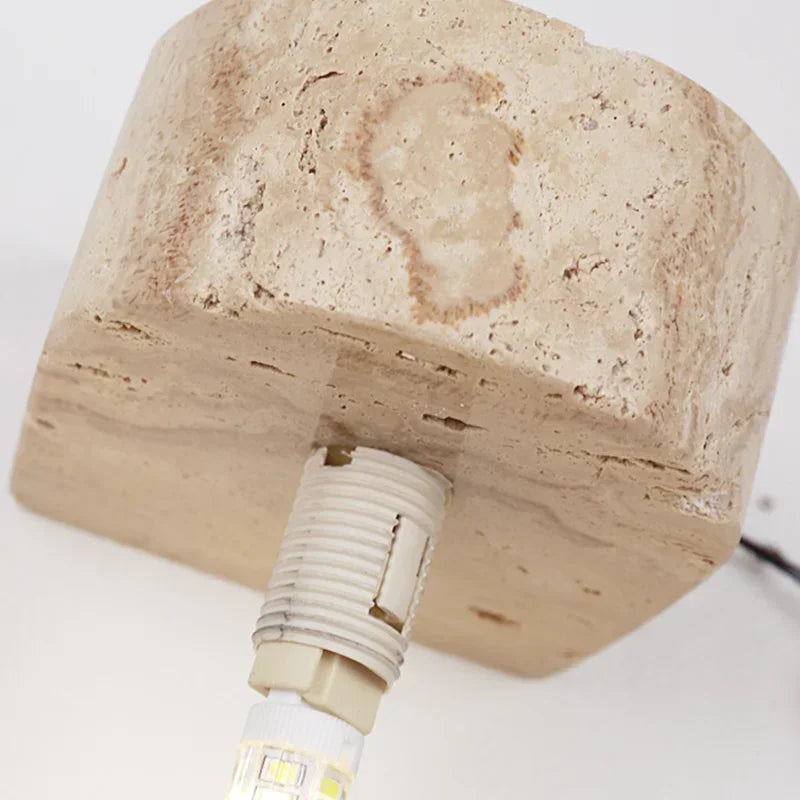 Contemporary Textured Natural Stone Handcrafted Wall Sconce