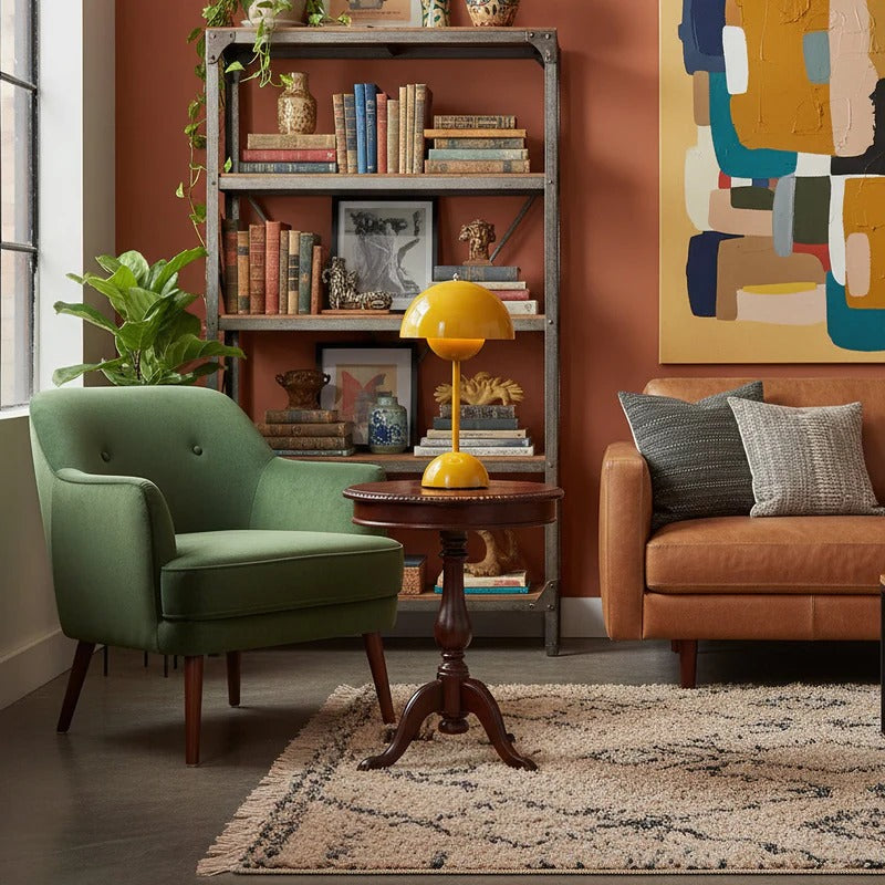 Retro Metal Dome LED Table Lamp – Cordless Rechargeable – Desk Reading