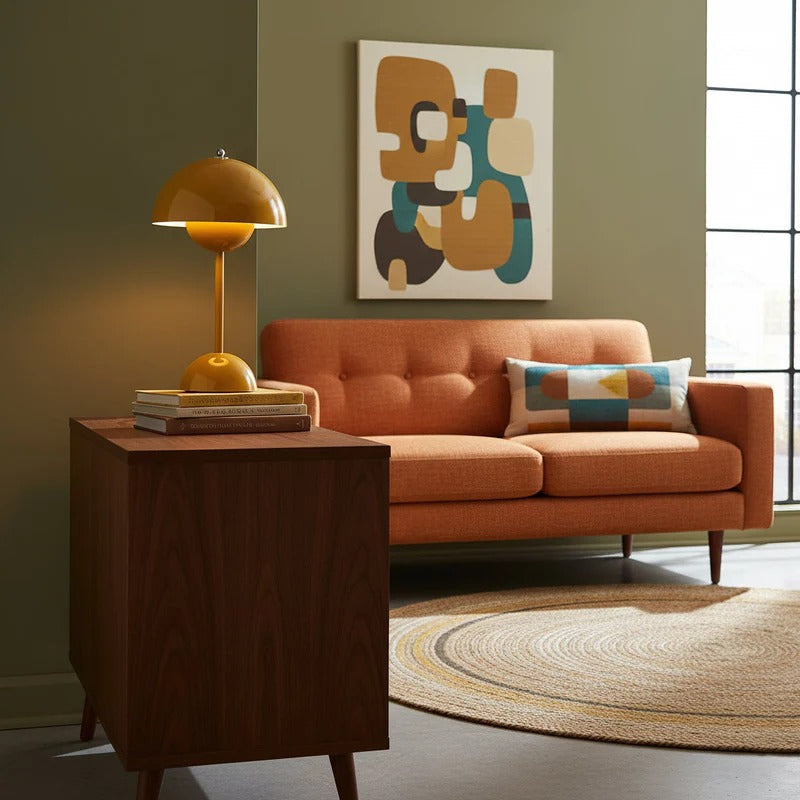 Retro Metal Dome LED Table Lamp – Cordless Rechargeable – Desk Reading