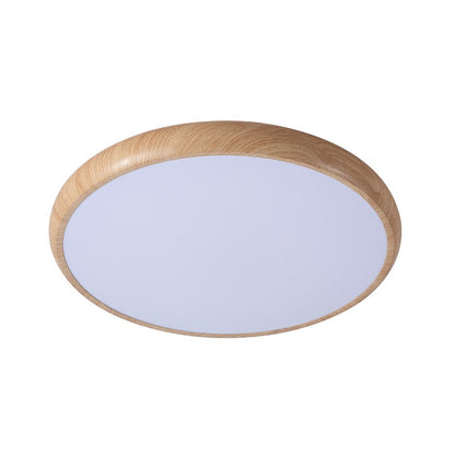 Minimalist Modern LED Flush Mount Wood Grain Ceiling Light
