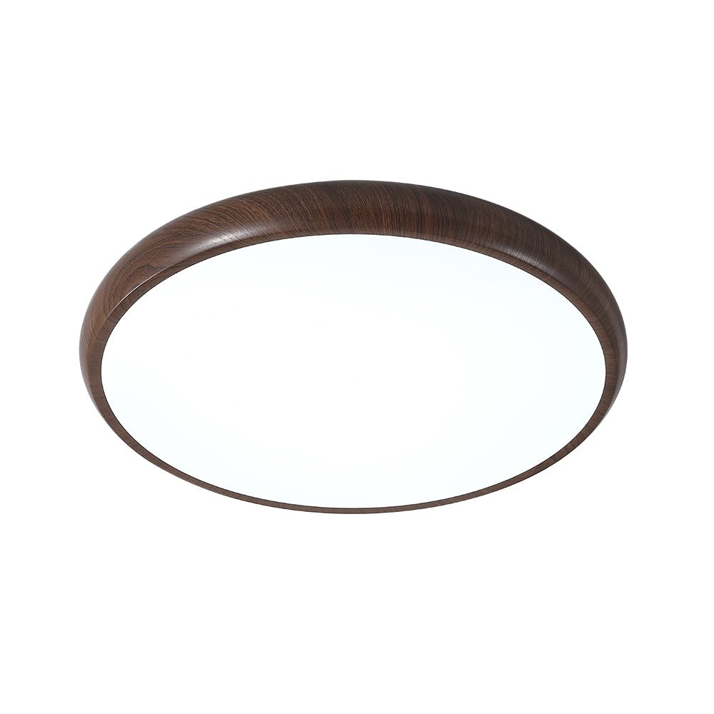 Minimalist Modern LED Flush Mount Wood Grain Ceiling Light