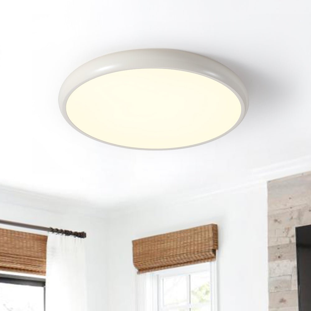 Minimalist Modern LED Flush Mount Wood Grain Ceiling Light