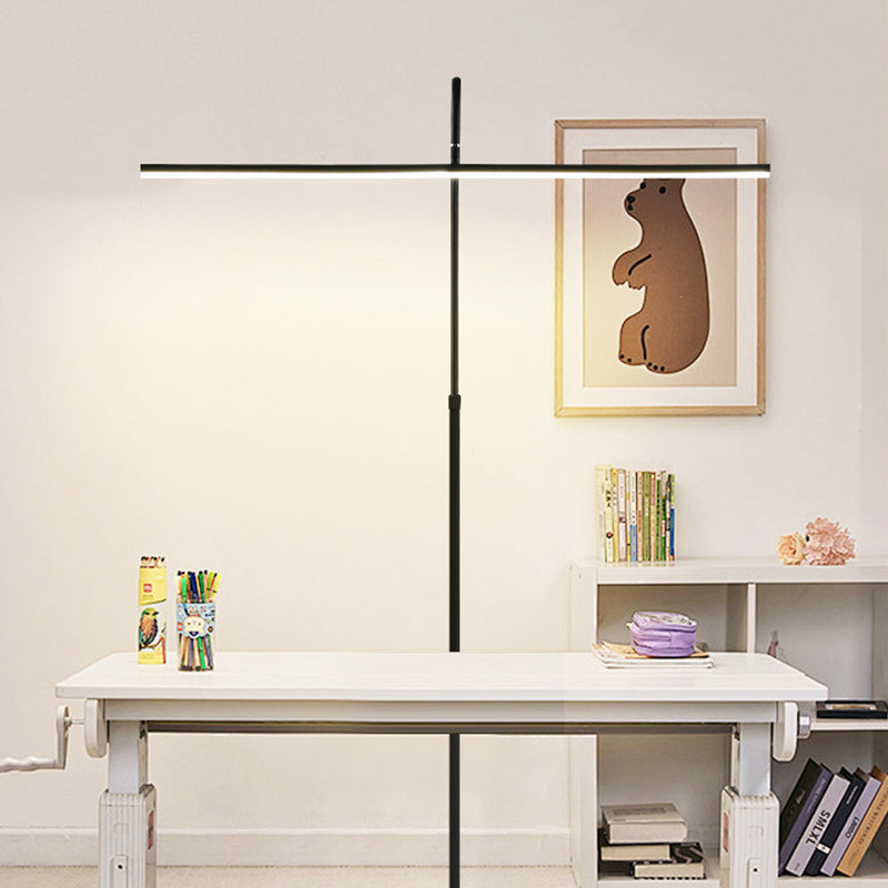 Minimalist Iron LED Floor Lamp – Dimmable Remote Control – Living Room & Bedroom