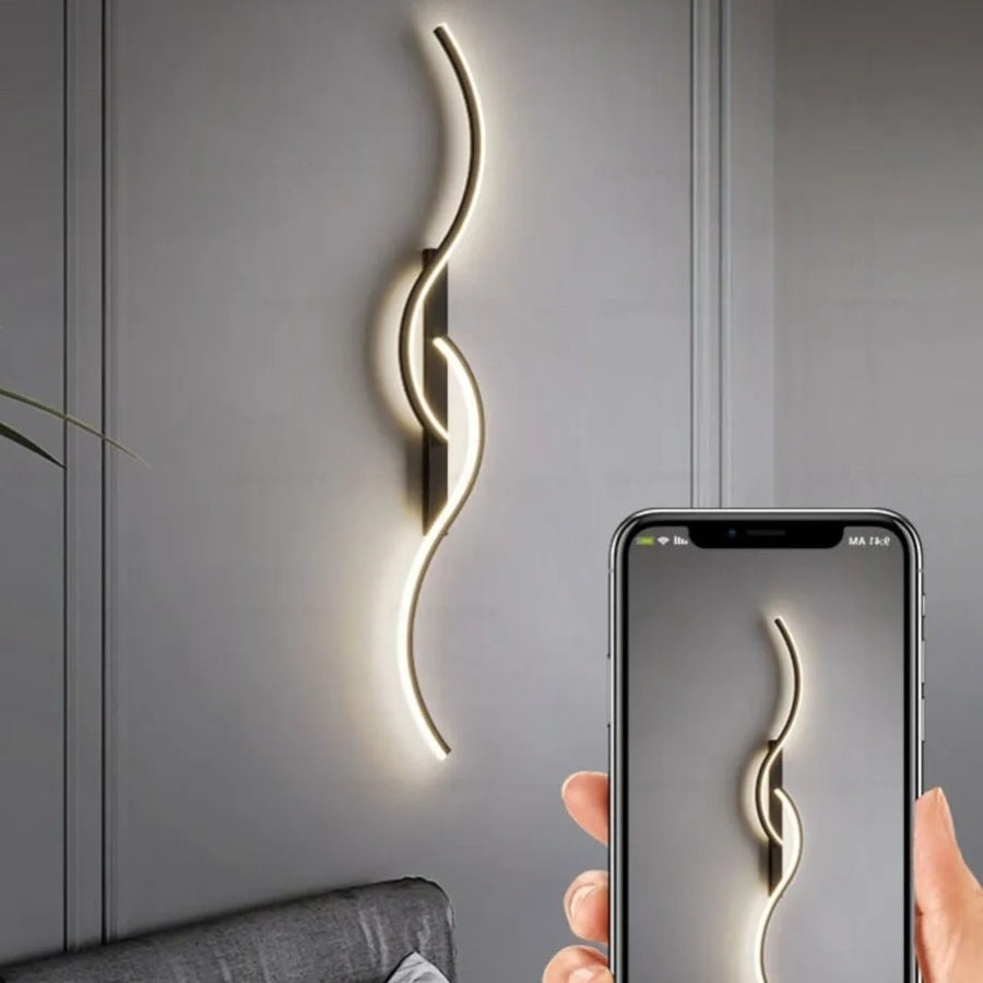 Sleek Minimalist Curved Wall Light