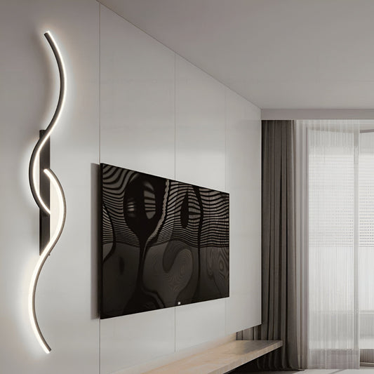 Sleek Minimalist Curved Wall Light