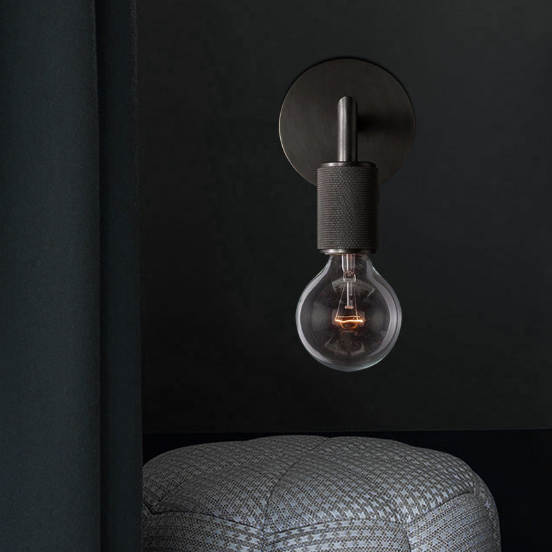 Hardwired Industrial Wall Sconce Light - Edison Bulb Compatible - for Bedroom