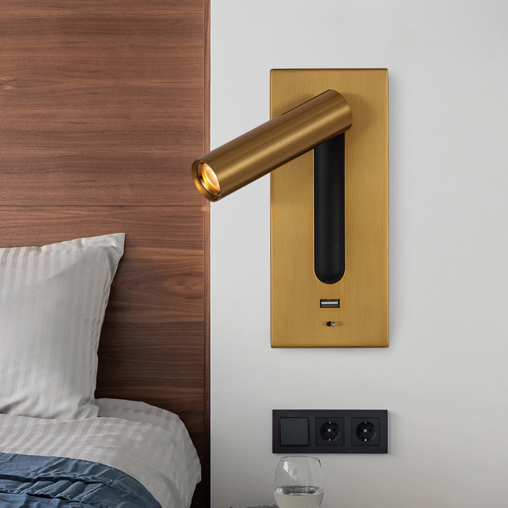 Modern LED Adjustable Battery Operated Wall Sconce Reading Light