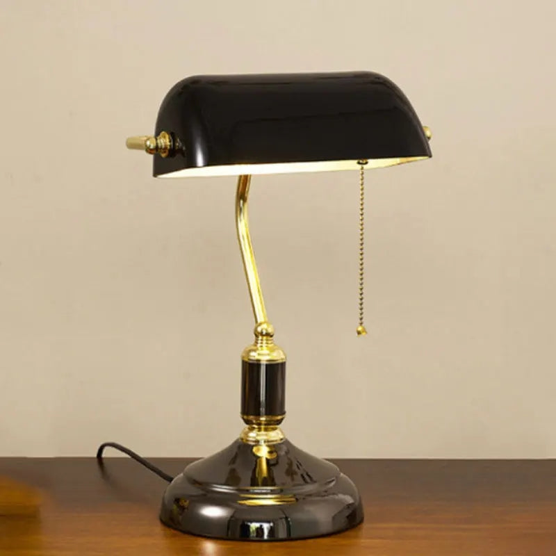 Vintage Glass Table Lamp for Living Room, Bedroom & Office - Bedside Reading Light
