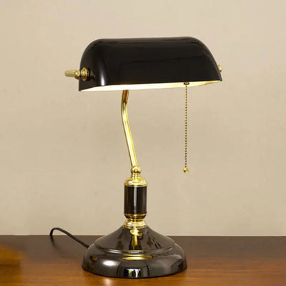 Vintage Glass Table Lamp for Living Room, Bedroom & Office - Bedside Reading Light