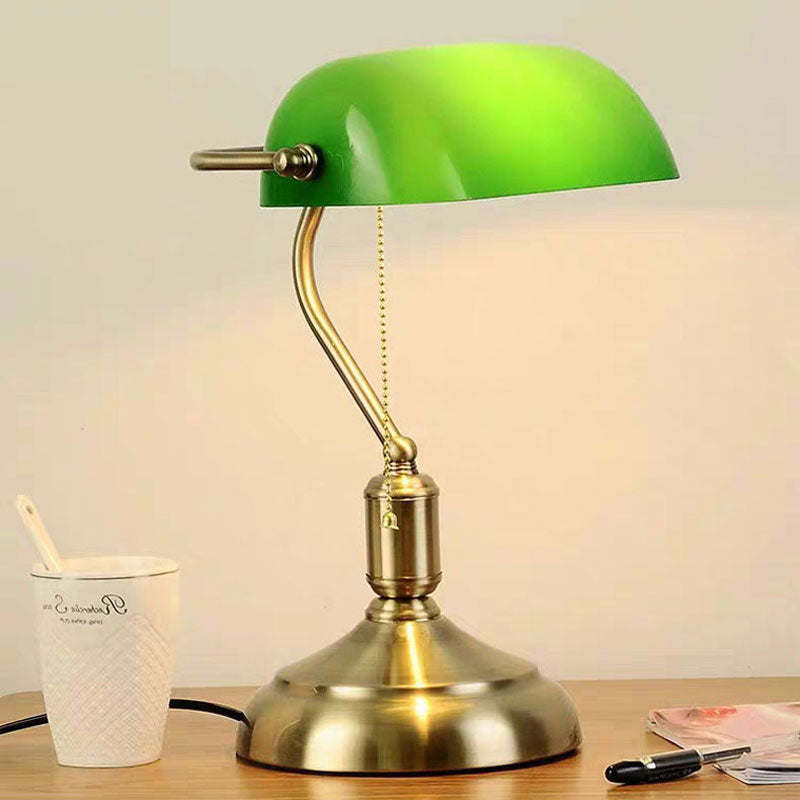 Vintage Glass Table Lamp for Living Room, Bedroom & Office - Bedside Reading Light