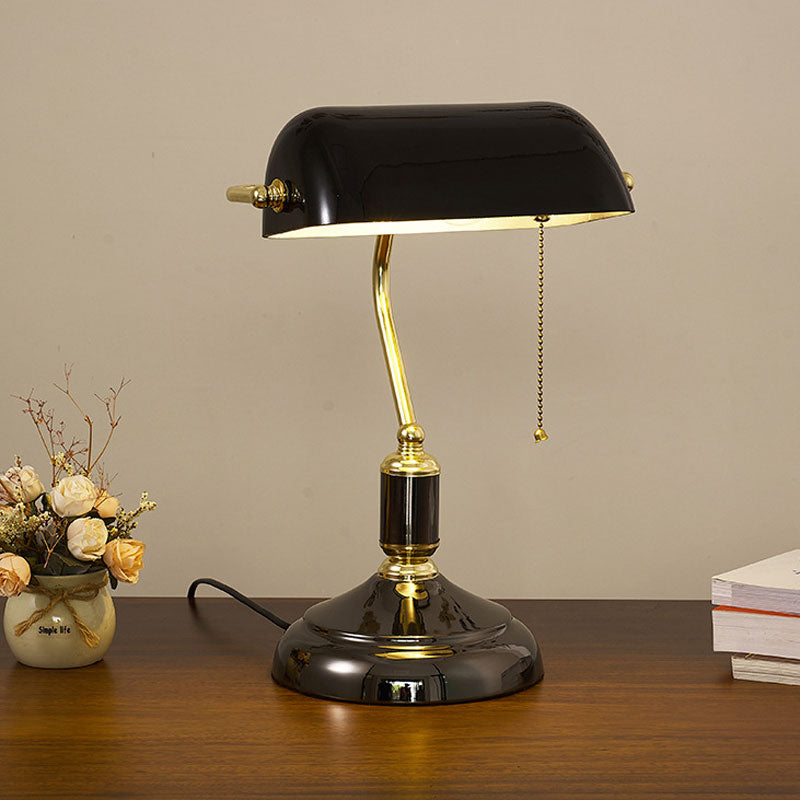 Vintage Glass Table Lamp for Living Room, Bedroom & Office - Bedside Reading Light