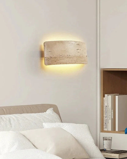 Timeless Indoor Travertine Minimalist Wall Sconce Light