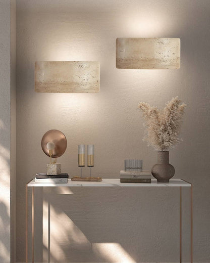 Timeless Indoor Travertine Minimalist Wall Sconce Light