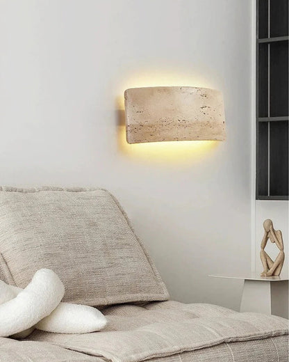 Timeless Indoor Travertine Minimalist Wall Sconce Light