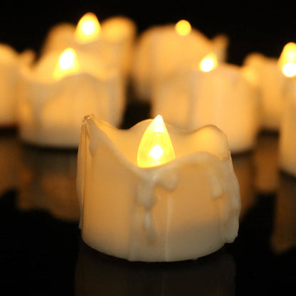Elegant Safe Flameless LED Battery Operated Tea Lights 12 Pieces