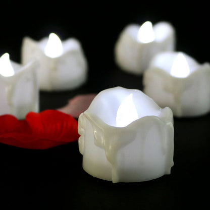 Elegant Safe Flameless LED Battery Operated Tea Lights 12 Pieces