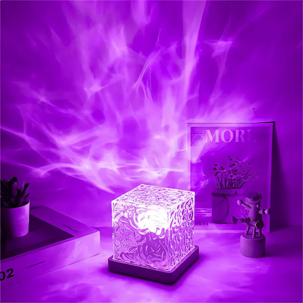 LED Ocean Wave Projector Night Light for Bedroom - Water Ripple Effects, Relaxing Ambience