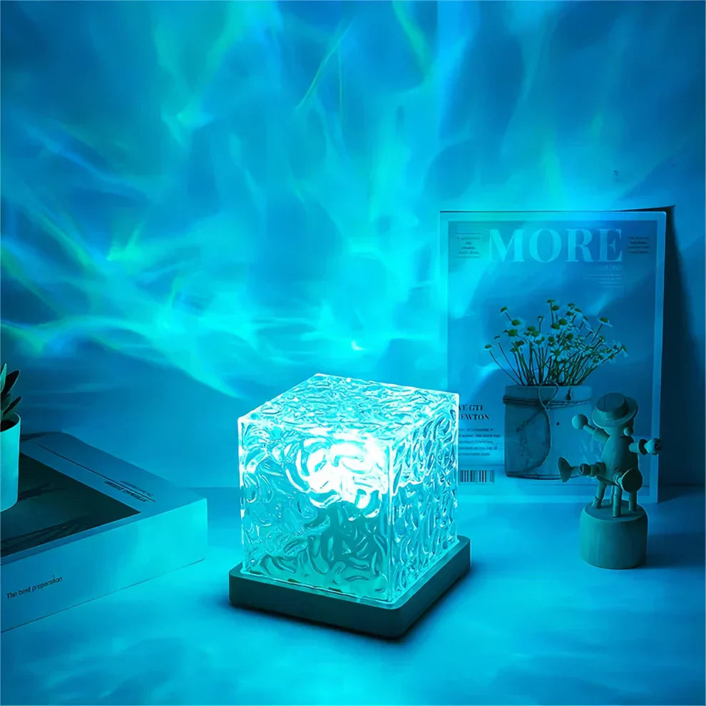 LED Ocean Wave Projector Night Light for Bedroom - Water Ripple Effects, Relaxing Ambience