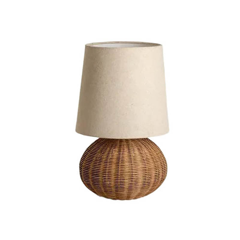Boho Handcrafted Rattan Natural Woven Table Lamp Ambient Lighting