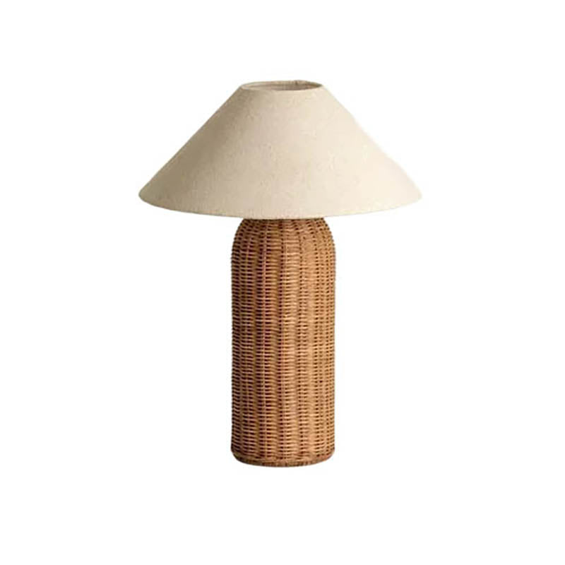 Boho Handcrafted Rattan Natural Woven Table Lamp Ambient Lighting