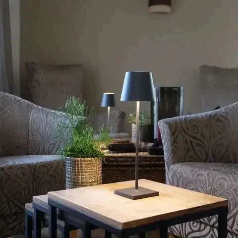 Battery Operated Bedside Table Lamp for Bedroom - Wireless Rechargeable LED - Touch Control