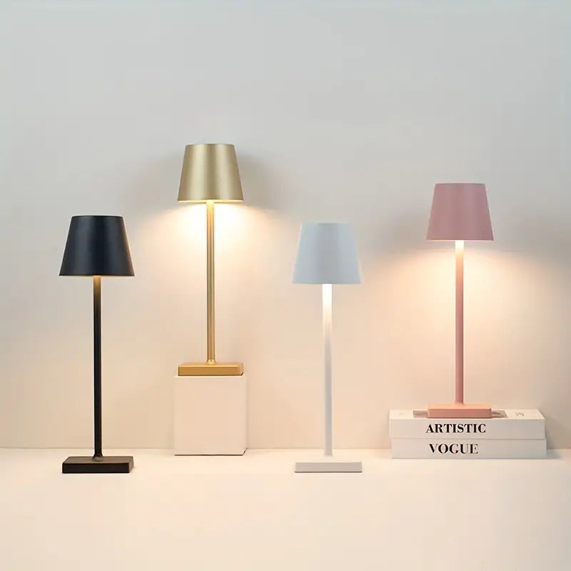 Battery Operated Bedside Table Lamp for Bedroom - Wireless Rechargeable LED - Touch Control