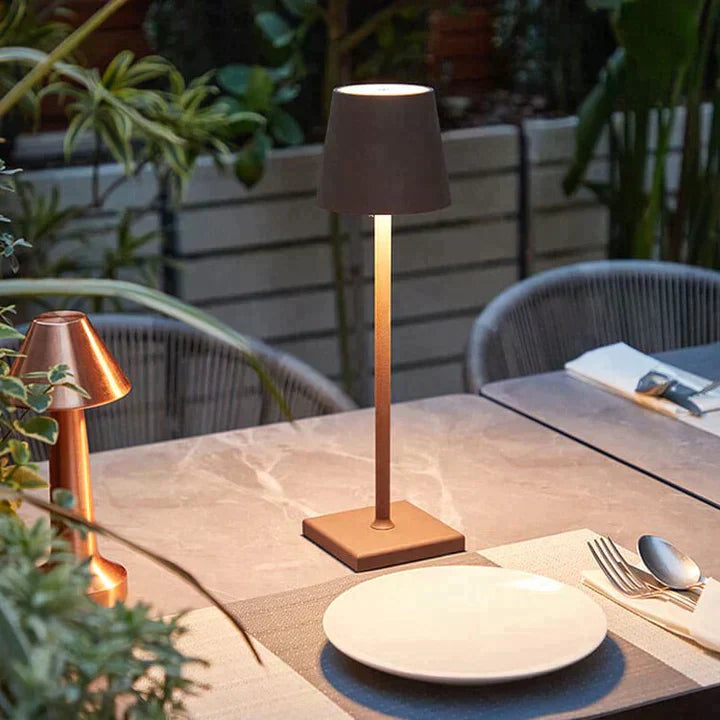 Battery Operated Bedside Table Lamp for Bedroom - Wireless Rechargeable LED - Touch Control