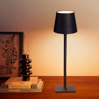 Battery Operated Bedside Table Lamp for Bedroom - Wireless Rechargeable LED - Touch Control