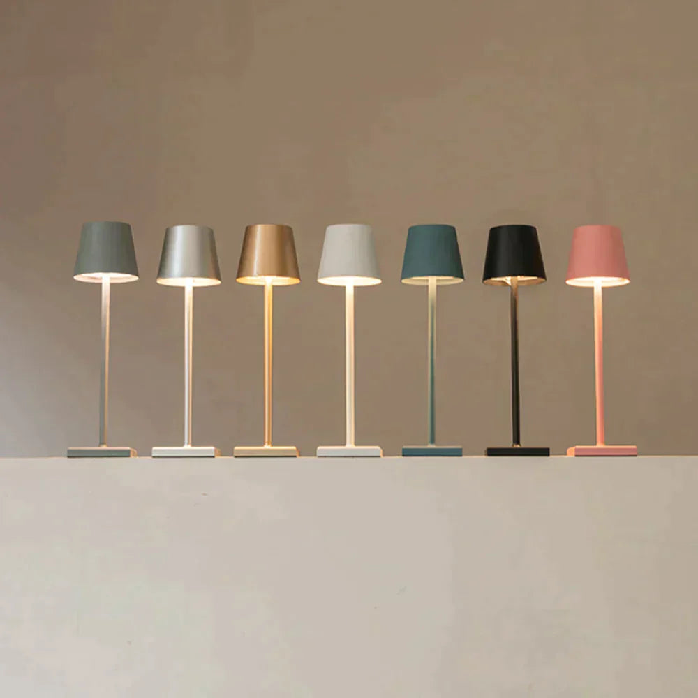Battery Operated Bedside Table Lamp for Bedroom - Wireless Rechargeable LED - Touch Control