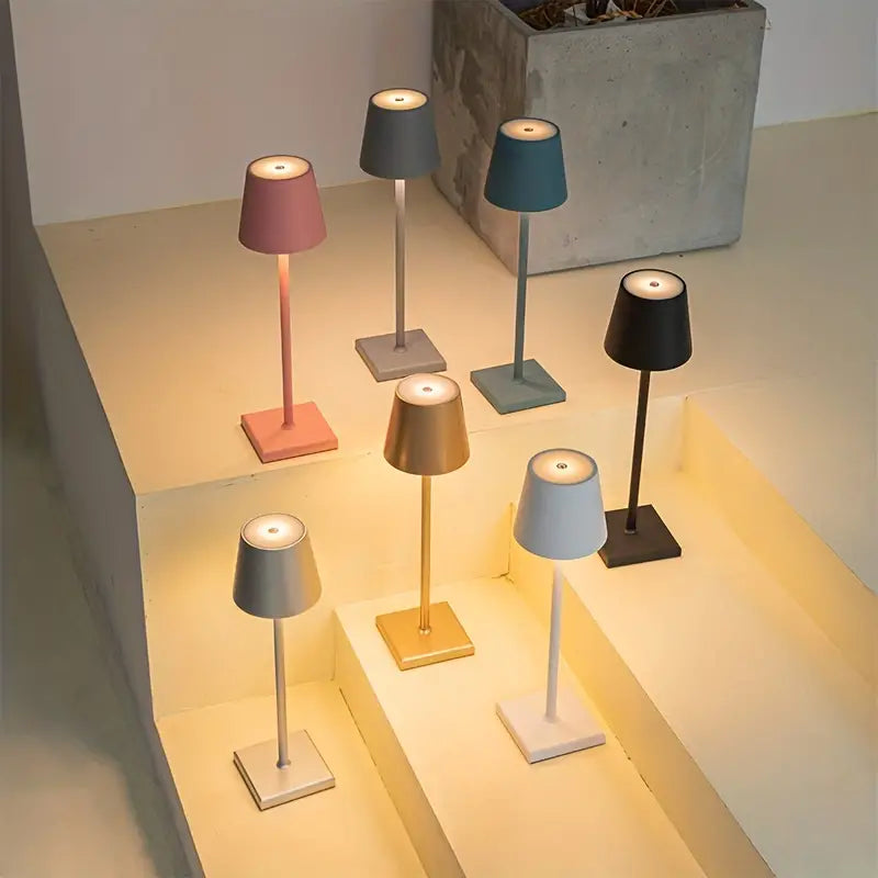 Battery Operated Bedside Table Lamp for Bedroom - Wireless Rechargeable LED - Touch Control
