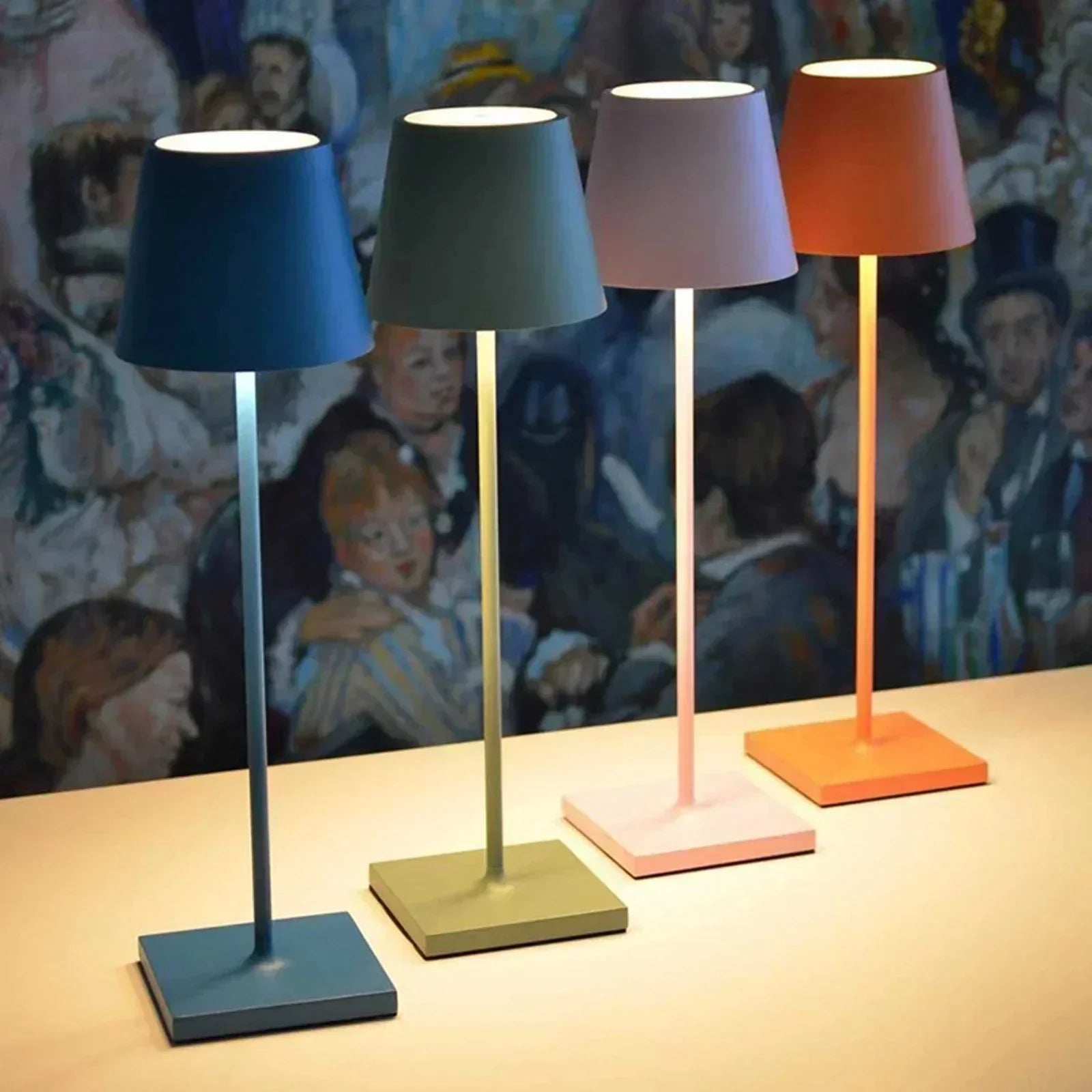 Battery Operated Bedside Table Lamp for Bedroom - Wireless Rechargeable LED - Touch Control