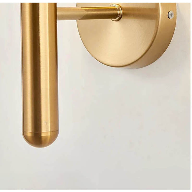 Modern Glass Ball Wall Sconce – Nordic Brushed Brass Iron for Bedroom & Bathroom