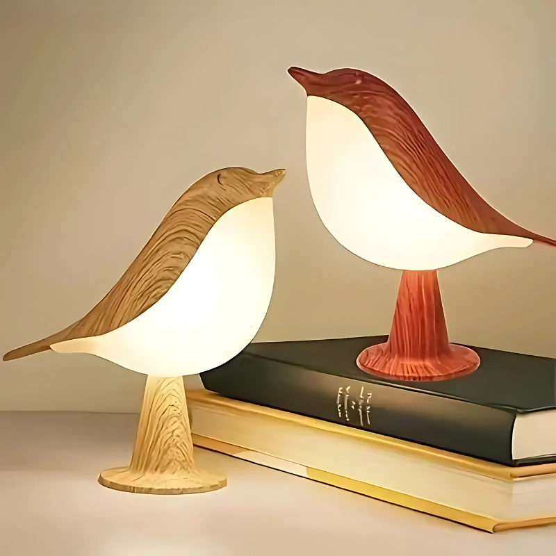 Bedside Table Lamp for Bedroom - Touch Control Color-Changing LED - Bird Aroma Diffuser