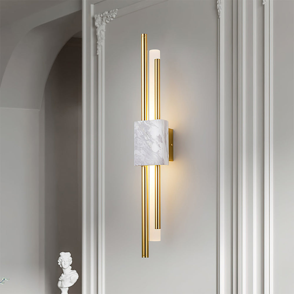 Elegant Dimmable Led Marble Finish Wall Light Living Room Bedroom