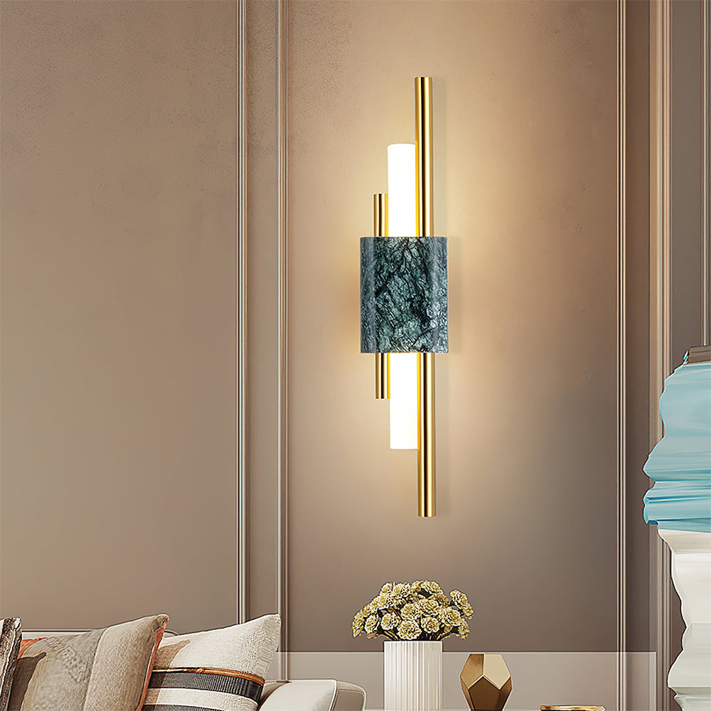 Elegant Dimmable Led Marble Finish Wall Light Living Room Bedroom