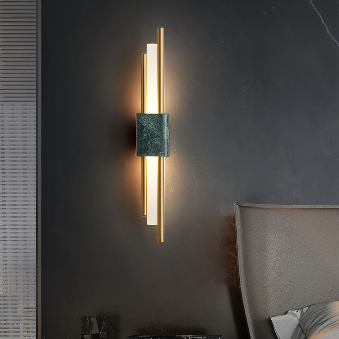 Elegant Dimmable Led Marble Finish Wall Light Living Room Bedroom