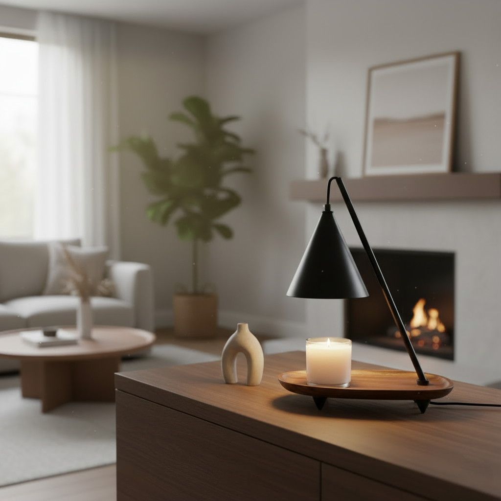 Mikaro Candle Warmer Lamp – Clean Rounded Design Indoor Wax Melter