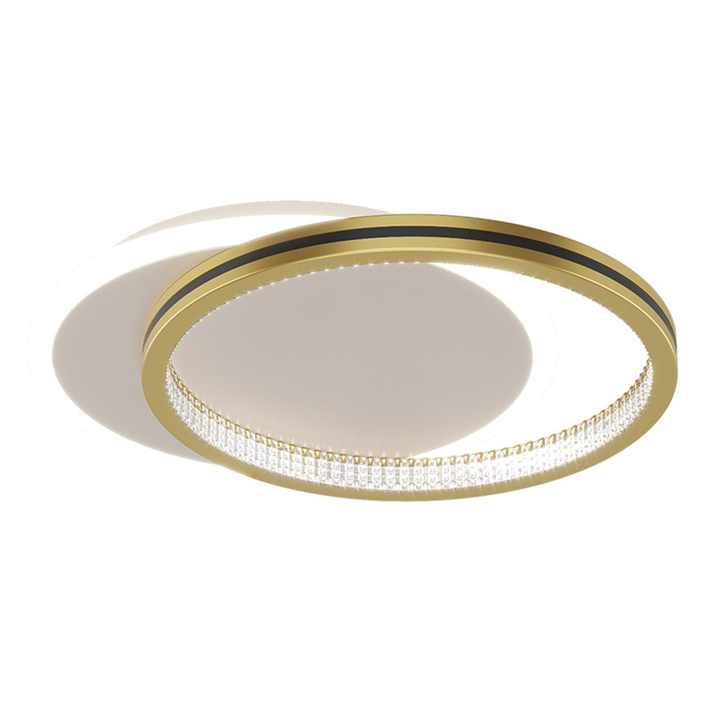 Modern Geometric LED Ceiling Light – Layered Rings Flush Mount