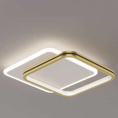 Modern Geometric LED Ceiling Light – Layered Rings Flush Mount
