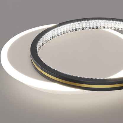 Modern Geometric LED Ceiling Light – Layered Rings Flush Mount