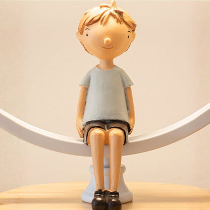 Scandi Wood Metal & Glass Floor Lamp – Foot Switch – Living Room & Lounge