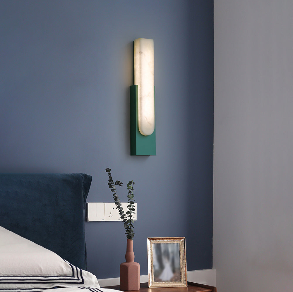 Modern Vertical LED Tube Wall Sconce – 50cm Resin Metal – Bedroom Hallway