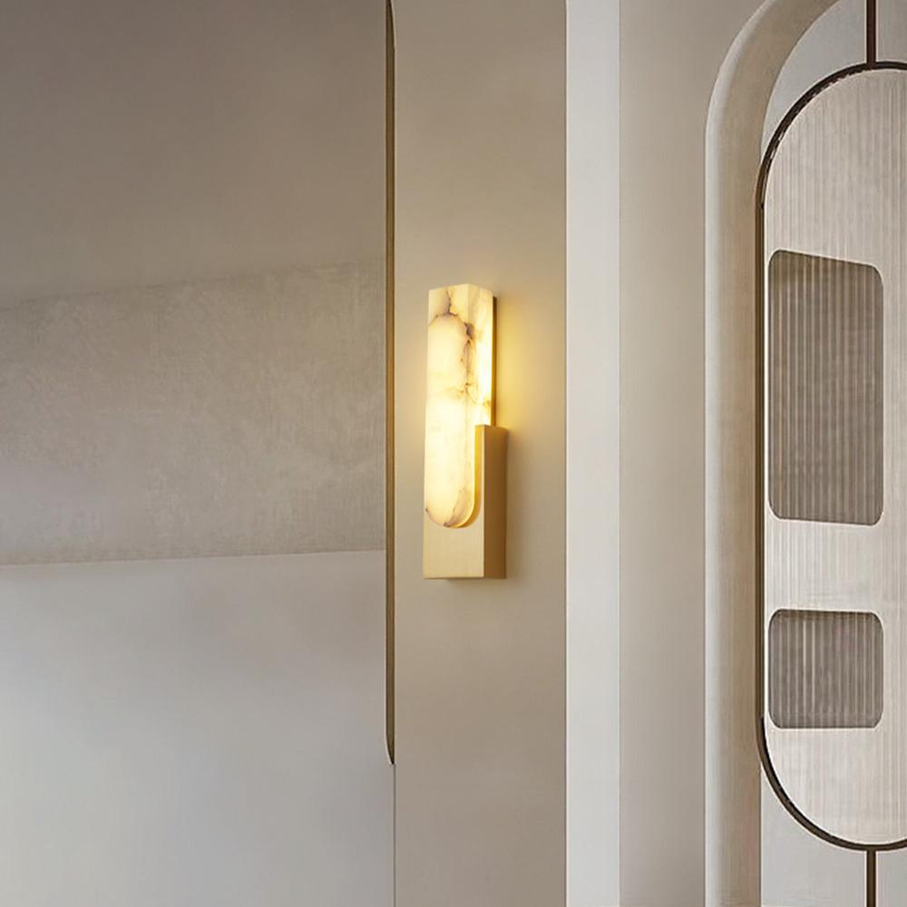 Modern Vertical LED Tube Wall Sconce – 50cm Resin Metal – Bedroom Hallway