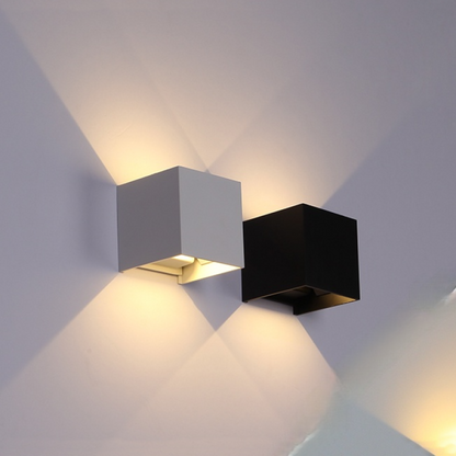 Modern Adjustable Square LED Wall Light IP65 Waterproof